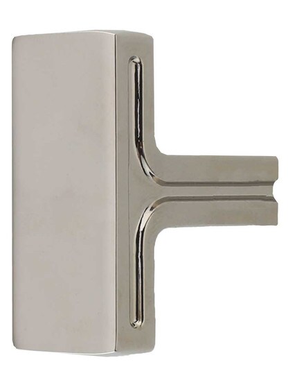 Anwick Rectangle Cabinet Knob - 5/8 inch x 1 1/8 inch in Polished Nickel.